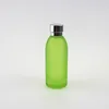 Bottiglie di stoccaggio 120 ml di imballaggio in vetro in gelo verde con coperchio d'oro e argento vuoto 4 oz bottiglia cosmetica