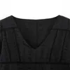 カジュアルドレス春の女性の2024年ファッションブラックスワン美しいホロー刺繍ミニドレスレトロベスティドス