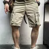 Shorts maschile uomo estate nuovissimi tasche classiche vintage casual calzoni pantaloncini da carico uomo cotone di cotone solido pantaloncini da uomo traspirante d240426