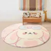 Ковры милый кролик круглый коврик мягкие пушистые плюшевые ковры Декор спальни для спальни прикроватный ковер простота