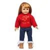 Dockdräkt för amerikanska flickor doll julkläder tillbehör 18-tums barn leksak docka set tillbehör diy docka hus julklappar