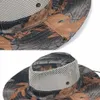 Wide Brim Hats Bucket Outdoor Sunhat Hunting Fishing Hat Sun Mesh Breathable Camo Foil Mens Q240427