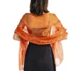 Sjaals transparante organza zijdeachtige sjaals en wraps elegante zonnebrandcrème zachte lange glanzende mantel sjaals stevige kleur bruids sjaal d240426