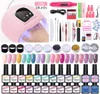 Koskoe Nail Set met 36W UV Dryer Lamp Kit 1020 Bottle Nail Polish Gel Set boormachine Gereedschap Glitter Full5577651