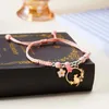 Beaded Fashionable Korean cartoon animal kitten flower bead bracelet cute female cat handmade friendship jewelry gift