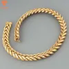 Colares de jóias finas 12 mm 18k Chain de corda dourada gelada VVS Missanite Rock Chain Chain Hiphop Colar para mulheres