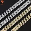 Lifeng Fashion Custom Jewelry Selling Gold Cuban Link Chain 925 Sterling Silver White Yellow Hip Hop Cuban Chain Halsband