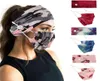 Maschera per il viso di cotone traspirante più a banda per capelli yoga sport pulsante stampato elastico maschere a prova di polvere Accessori Pesca 7191600