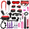 Toys Sextoy BDSM Kit Set Vibrator Handle ats Necy Sex Toy Couple Adult Coup Whip Anal Buttplug For Women Men Intimate Sexual Game Bondage