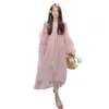 Robes de maternité 2019 Nouvelles femmes enceintes de printemps Portez en maille Super Fairy Sweet Pendant Pink Robe décontractée Style Holiday Style Q240427