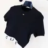 Luxe chanclasontwerper t -shirt nek pullover chancletas tees mode blouse losse modemerken tops vrouwen casual kleding mouw kleren high street tee vrouw