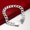 Charm Bracelets CAOSHI Fashion Style Link Chain Bracelet For Men Women Simple Design Silver Color Jewelry Stylish Accessories Daily