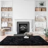 Carpets 1pc Fluffy Area Rug Black Shag Area Rugs Extra Soft And Shaggy Carpets Indoor Fuzzy Rugs For Bedroom Living Room Home Rug