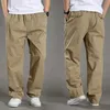 Men's Pants Mens Overall Cotton Cargo Pants Casual Sports Pants Stretch Waist Work Practical Dunarees Black Gym Jogger TrousersL2404