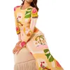 Robes décontractées de base robe de créatrice de mode femme Nouvelle slim ajustement et mince en tricot long imprimé robe de fleur d'oiseau