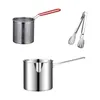Pans Deep Frying Pot Small Milk Large Capacity With Handles Strainer
