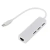 2024 Typ C till RJ45 USB2.0 Nätverkskort med nav Typec 100m nätverkskort USB-C till navadapter Support Win XP / 7/8 / OS X NEWFOR Typ C USB Hub Adapter