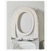 Toalettstol täcker 4 st tjockare vinter varmt täckmatta badrum kudd kudde polyester med handtag mjuk tvättbar närmare