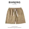 Heren shorts American Mens Sports Shorts Summer Hip-Hop Street Flame Grafische Mode Kleding Losse oversized broek Q240427
