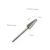 Bits Hytoos Cone Bits 3/32 Tungsten Carbide Nail Drill Bit Manucure Burr Retirer Gel Electric Milling Cutter Accessoires