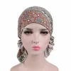 Bandanas Durag Ribbon Scarf Muslim Inner Headband Womens Flower Bearband Hår Inslagning Womens Indian Headband Fashion Headband 240426