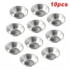 Formar 10st Egg Tart Aluminium Cupcake Cookie Flower Mold Mold Tin Baking Pan