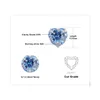 Estudy joalherypalace Novo chegada coração arco amor 5ct azul gemstone criado spinel azul 925 Brincos prateados de prata esterlina para feminina menina d240426