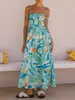 Casual Dresses Women S Floral Long Beach Dress Sleeveless Spaghetti Strap Ruched Corset Midi Slip Going Out Sundress