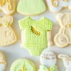 Moulds Acrylic Baby Birthday Cookie Press Stamp Baby Shower Embossed Mold Fondant Pastry Sugar Craft Fondant Cookie Cutter Baking Mould