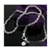 Kedjor 925 Sterling Sier Halsband M 16-30 tum Ganska söt Fashion Charm Rope Chain Halsband smycken Diy Accessories Drop Delivery P DHPKZ