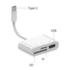 Adaptador tipo C para cartões de memória TF, CF, SD, OTG, gravador, Flash USB-C Compact, para iPad Pro, MacBook, USB tipo C, Card Reader