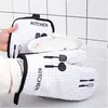 2024 keuken bakken kookaccessoires print oven mitt handschoenkussen wasbare magnetron pizza anti-hot isolatiemat keuken decor voor schattige ovenwanten set