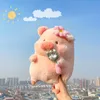 Новая вишня цветущая свиная плюшевая игрушка Lulu Pig Doll Doll Doll Machine Machine Оптовая и внешняя торговля