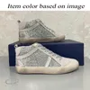 Authentische Luxus Wildleder Leder Mid Star Designer lässige Schuhe OG Original Golden Goode Italien Brand Handgefertigte Trainer Damen Herren Plattform Vintage Silver Sneakers