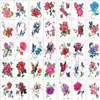 Tattoo Transfer 100pcs/Set Flowers Butterfly Temporary Tattoos No Repeat Waterproof Body Art Concealer Stickers Disposable tatouage temporaire 240426