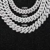 Collar de collar cubano collar de diseñador de diamantes de 8-14 mm de ancho Gra Moissanite Diamante de 18 km Collar de hip hop de plata esterlina de oro para hombres