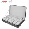 Frucase Black Watch Box 612 Grids Pu Leather Case Storage för Quartz Watcches Smyckeslådor Display Gift 240412