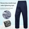 Pantalon pour hommes pantalons de pluie étanche à double couche avec ceinture élastique et poche de volet à la cheville Unisexe Camping and Randing Rain Pantsl2404