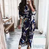 Casual Dresses Women Spring Autumn Elegant Button Ruched Bandage Shirt Dress Femme Casual Short Sleeve Solid V Neck Beach Maxi Dress Vestidos 221126 S63D2