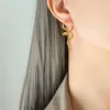 Earrings Punk Steel Cross Snake Shaped Drop Earrings for Men Women Vintage 18K Gold Plated High-quality Jewelry Accessories 230831