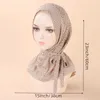 Bufandas musulmanes invierno diadema para mujeres encaje hebilla de metal exquisito joyas de joyas versátiles versátiles transpirables hijab