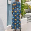 Abiti casual Dachshund Amante Abito Cartoone Astetico Boemia Boemia femmina Mlassa lunga Nicke Elegante Maxi Elegante