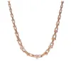 Luksusowe biżuterię z twardą branży Naszyjnik różowy złoto platynowy łańcuch wielkości gradient Naszyjniki dla nastolatków srebrne impreza D6952359