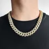 Hiphop smycken set t-kvadrat zirkon kubansk halsband blandade män #39; s legering gränsöverskridande trendiga grossist 15mm guld pläterad