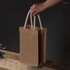 Boodschappentassen jute tote tas jute cadeau herbruikbare supermarkt met handvat voor het decoreren van kunst ambachtelijke bookbag evenementen scholen strand t