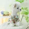 Vêtements pour chiens robe multicolore petits vêtements floral coknot village chat sweet lacework repel design costume Products pour animaux de compagnie en gros