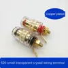 All Copper 520 Short Body Small Transparent Terminal Block Sound Engineering Panel Högtalarbas 4mm Banana Socket