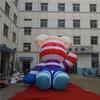 6mh (20 piedi) con gigantesco palloncino gigante orso colorato con mascotte gonfiabili a LED per la decorazione dell'evento del palcoscenico di Natale