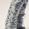 Herren Jeans PFNW Frühling/Sommer New American Retro Street Fashion Denim Hole Original Edge Casual und einzigartige gerade Fit Hosen 28A1011 Q240427