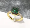 Kryształowy cyrkon pierścienie kamieni wiek wiek niewielki złoty pierścionek w zaręczynach miłośnicy ślubu biżuteria dla kobiet z pudełkiem Whole5667179